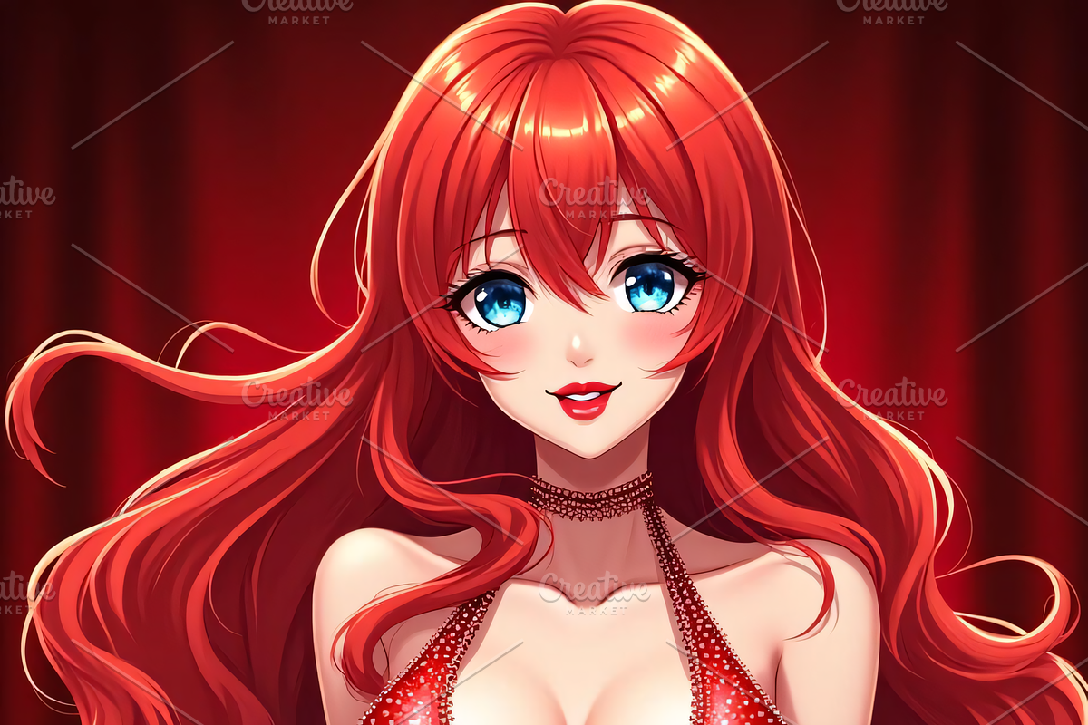 Red Goddess: 7 Anime-Style Portraits, an Illustration by ETARA by Mea Hau (Photo 5 of 8)
