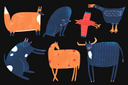 25 Hand Drawn Animals ClipArt, an Animal Illustration by Sasha Mitkalova (Thumbnail 2 of 3)