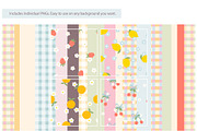 Blooming Fruits Gingham Patterns, a Pattern Graphic by Svitlana Kharchuk (Thumbnail 6 of 8)
