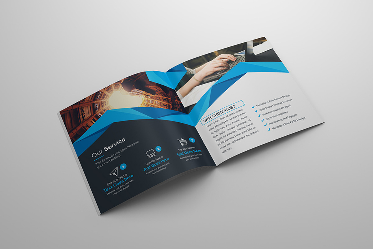 Pro_Square Bi-Fold Brochure, a Brochure Template by GenerousArt (Photo 2 of 11)