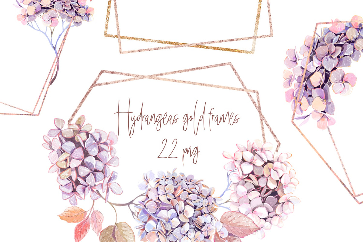 Snake Hydrangeas Garden Clipart, a Decorative Illustration by Shabbypie (Photo 2 of 20)