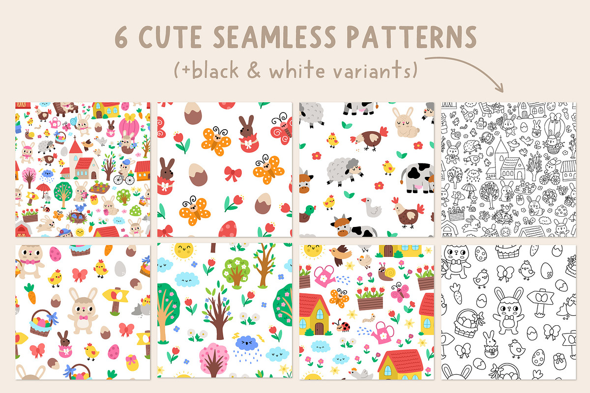 Easter village clipart and designs, a Seasonal Illustration by Lexi Claus (Photo 6 of 8)
