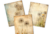 Vintage Dandelions Decorative  Paper, a Background Graphic by BusyDaydesign (Thumbnail 5 of 9)