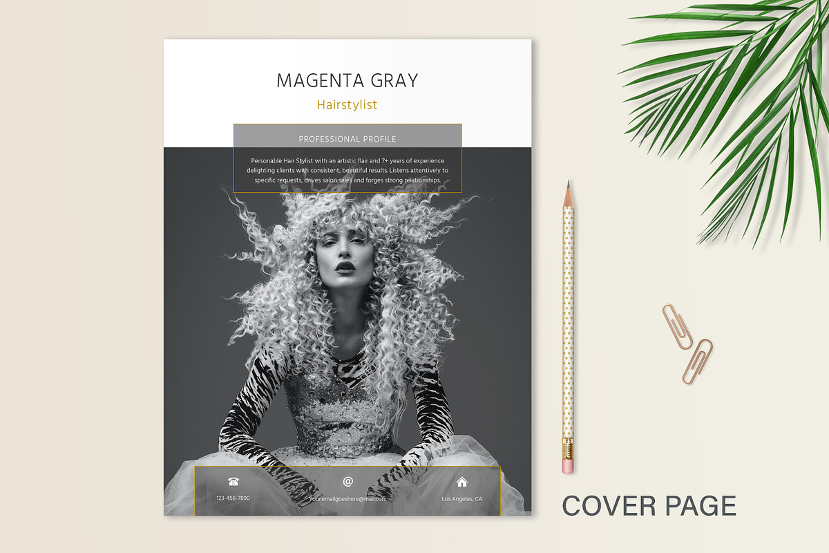 Hairstylist - Hairdresser Resume, a Resume Template by Stanin Studio (Photo 3 of 10)