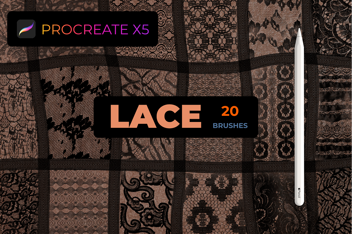 20 lace Procreate Brush Set, a Brush Add-On by Graphics Resources (Photo 6 of 9)
