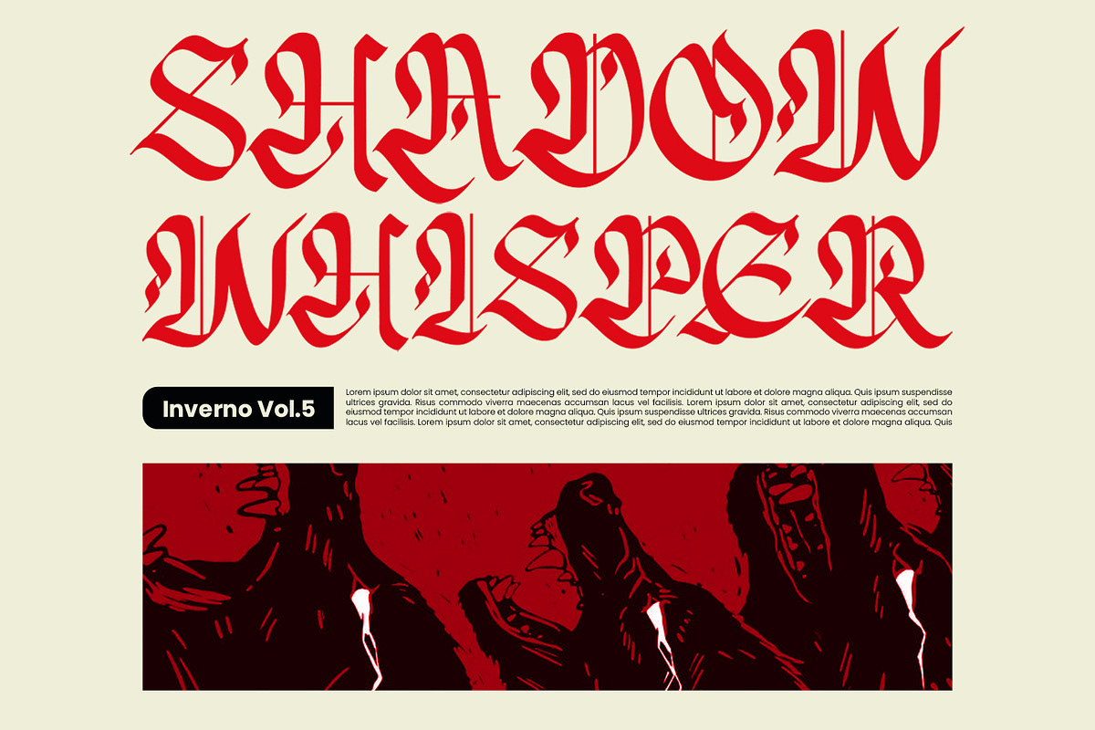 Moferto - Ghotic Serif Font, a Serif Font by Favo Write (Photo 4 of 11)