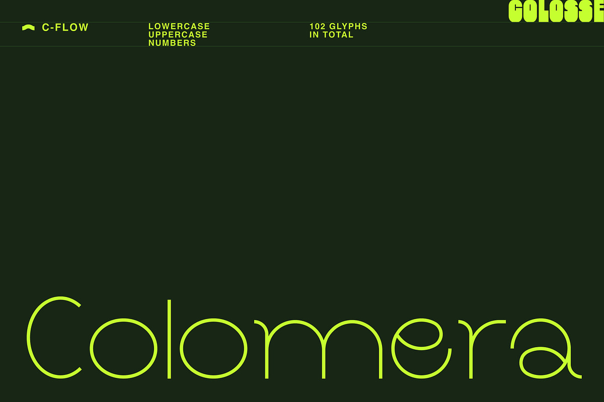 c-flow display typeface, a Sans Serif Font by Colosse Foundry (Photo 5 of 6)