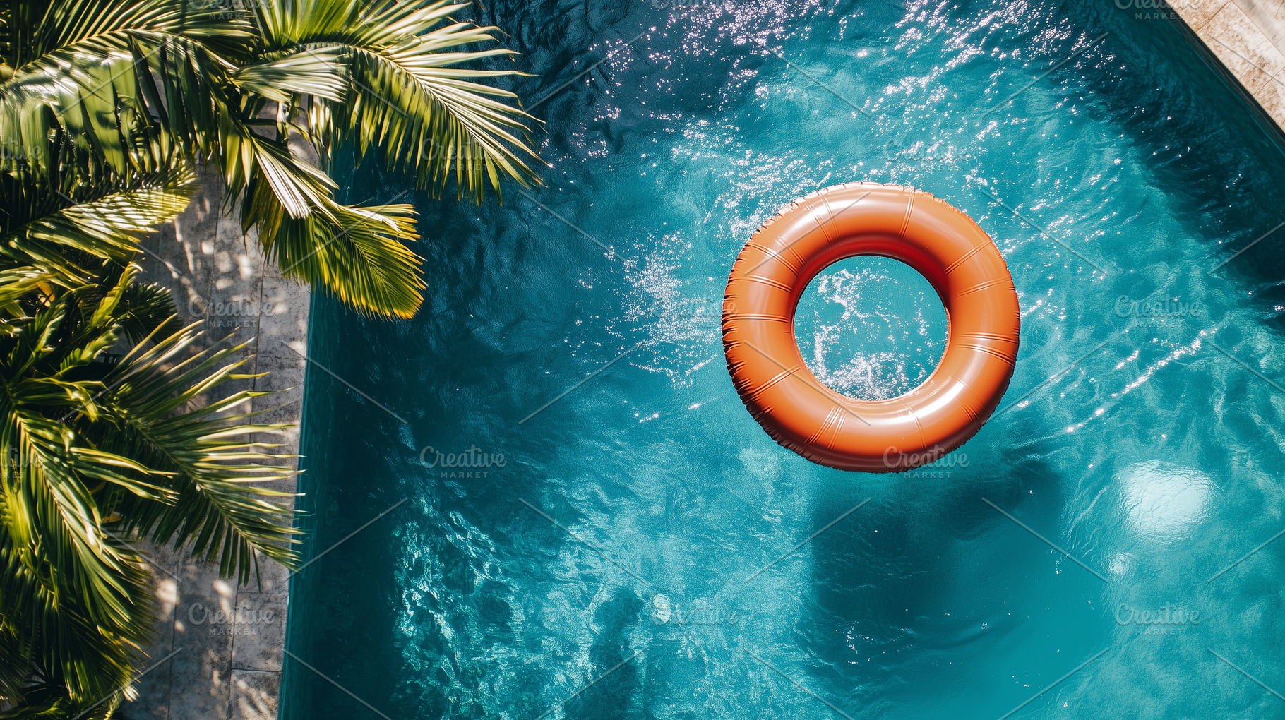 Orange inflatable ring floats on the, a Sports & Recreation Photo by MistyDay