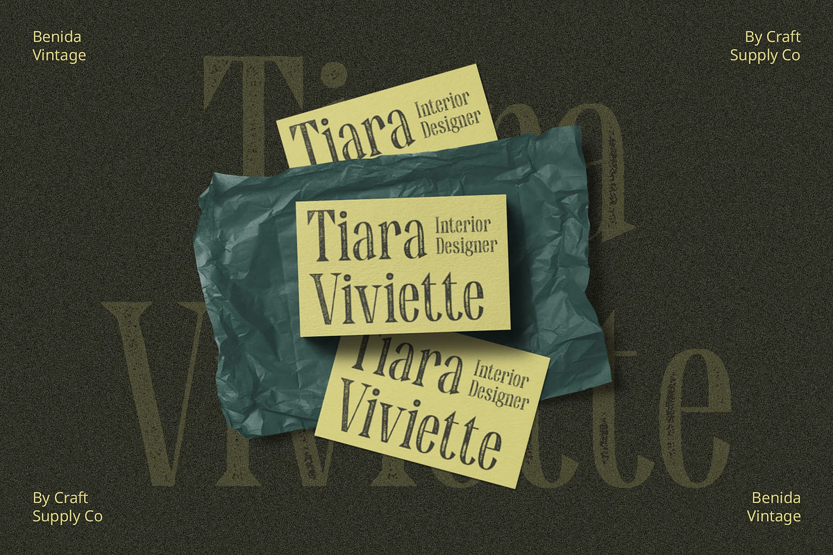 Benida Vintage, a Font by Craft Supply Co. (Photo 7 of 8)