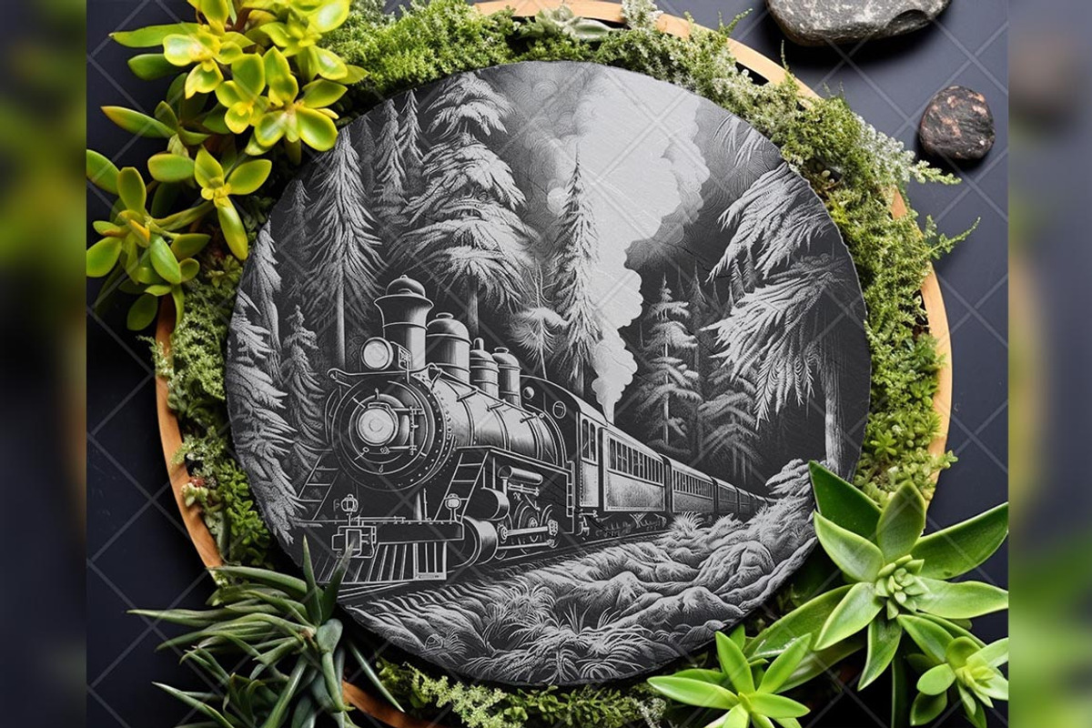Steam Engine Train Jungle Railway, a Background Graphic by LaseredNinja (Photo 6 of 7)