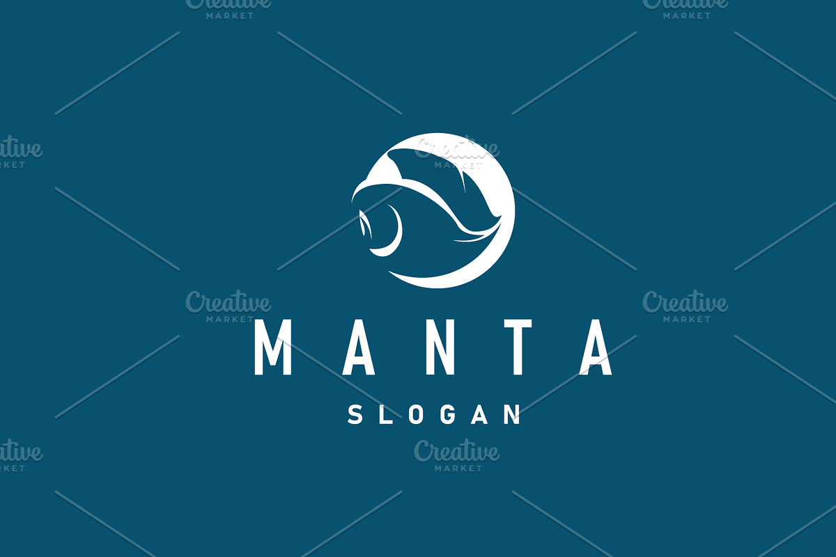 Stingray fish logo ocean animal, a Branding & Logo Template by Maylianaw28