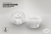 Clear Round Sauce Containers Mockup, a Cups & Container Mockup by INCDesign (Thumbnail 13 of 14)