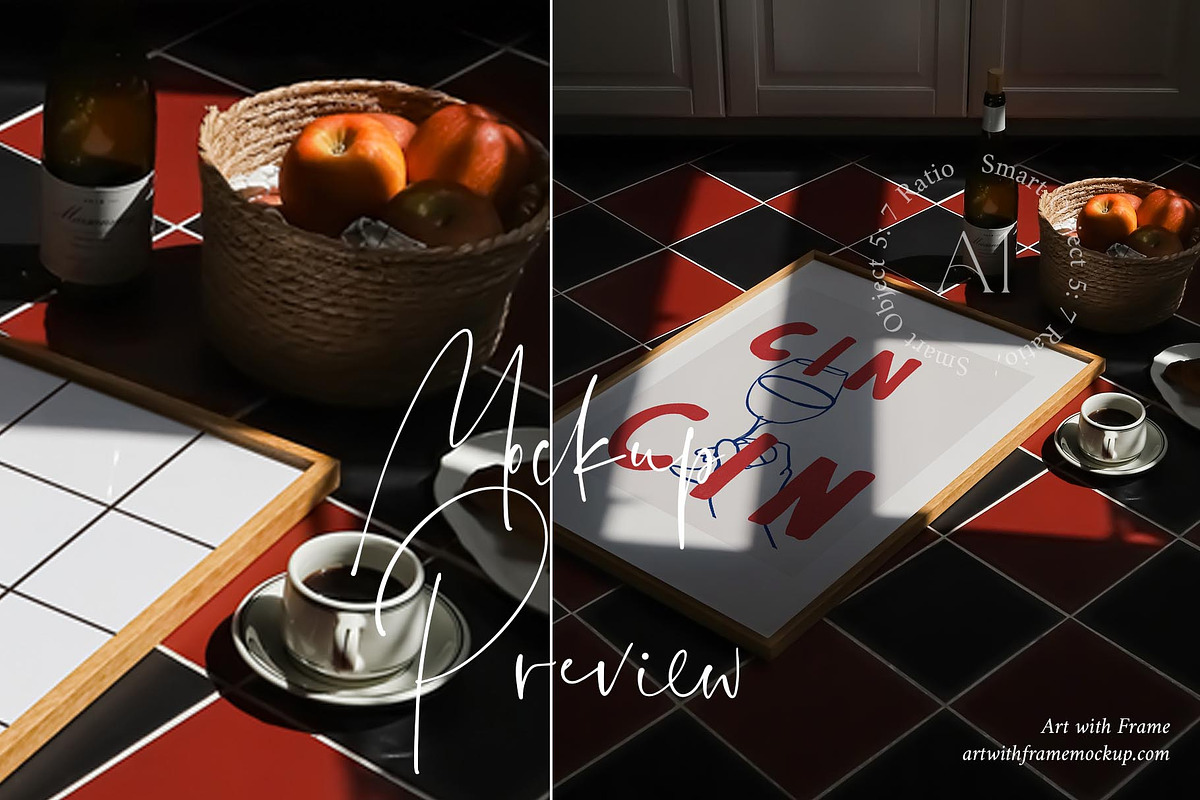 Aesthetic Kitchen Frame Mockup, a Product Mockup by ArtwithFrame (Photo 3 of 5)