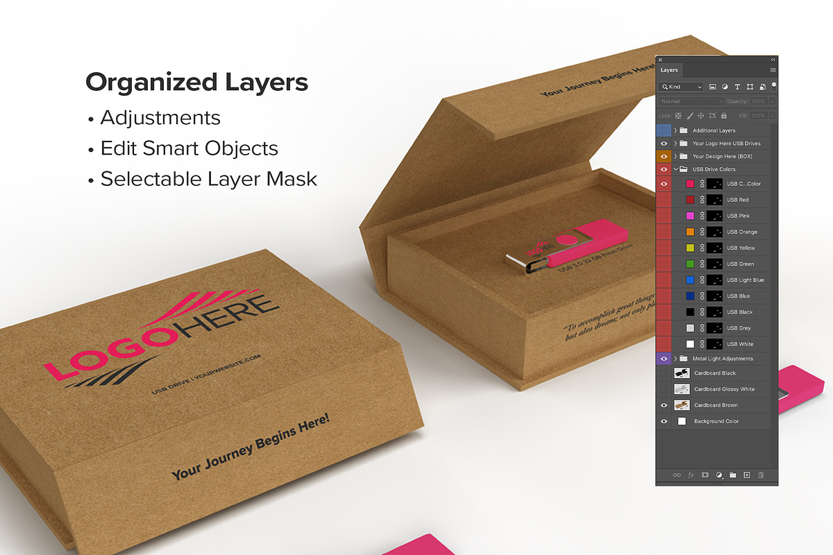 USB Flash Drive Presentation Box, a Product Mockup by IFBdesign (Photo 4 of 7)