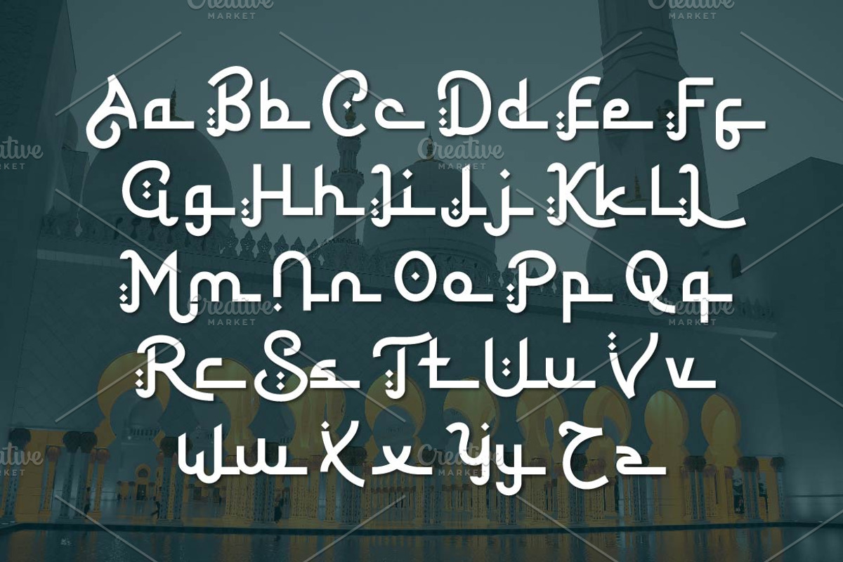 Sharifa Ramadhan Theme Font, a Sans Serif Font by Artiveko (Photo 5 of 10)