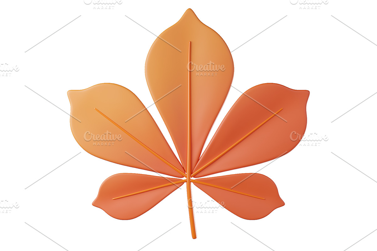 Cute 3D Autumn Leaves, a Plants & Tree 3D Model by Hannet (Photo 10 of 14)