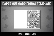 6 Floral Happy Birthday cards, a Graphic by Reddish Design (Thumbnail 7 of 7)