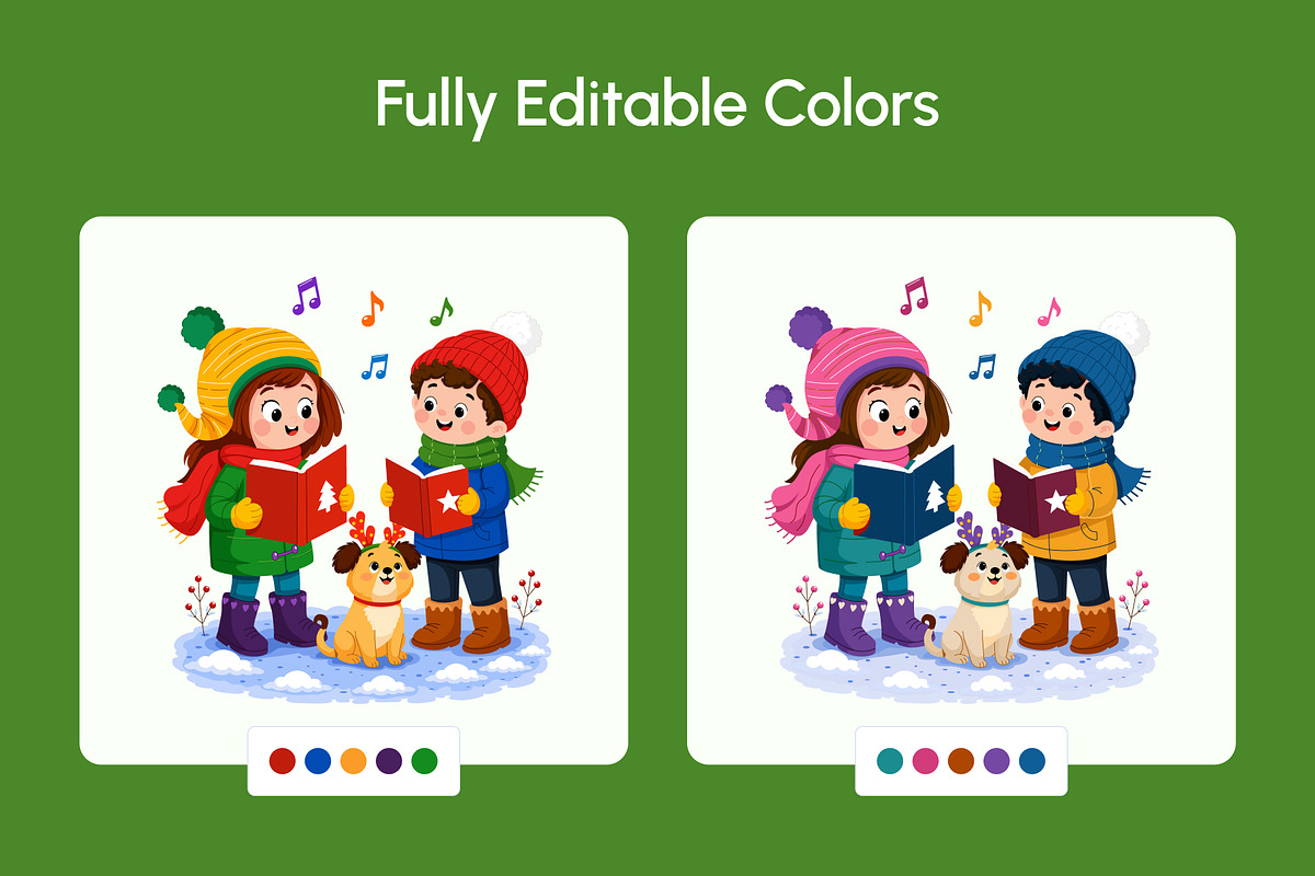 60 Christmas Flat Illustrations, a Decorative Illustration by Brickclay (Photo 7 of 11)