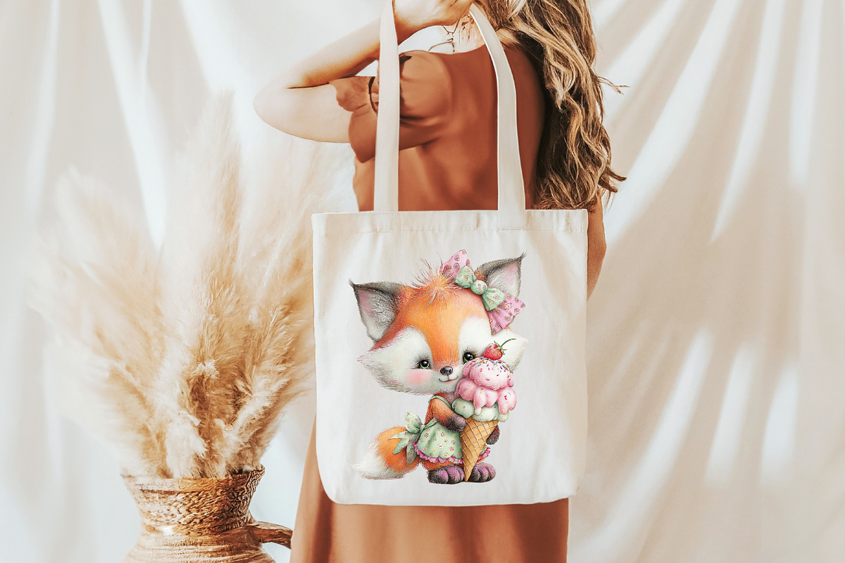 Whimsical Summer Fox Clipart, an Illustration by Designworld (Photo 7 of 8)