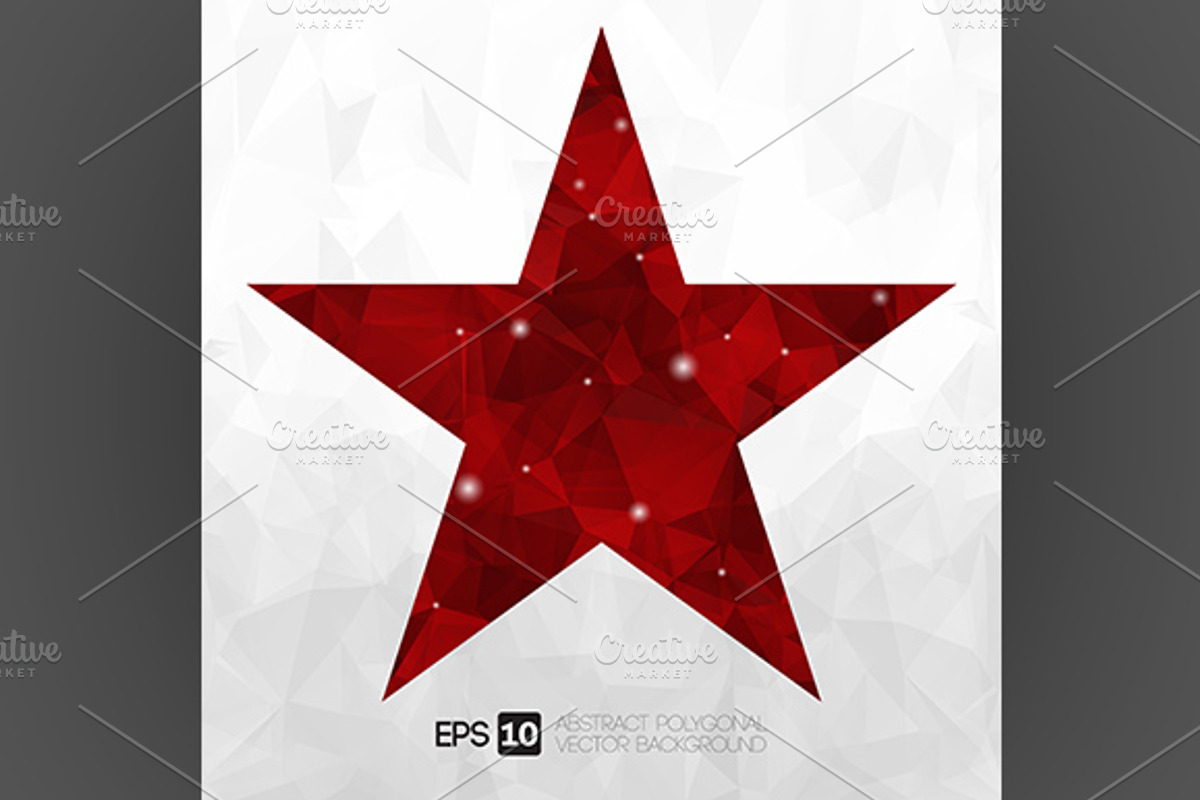 Vector abstract polygonal star, an Illustration by VectorCat