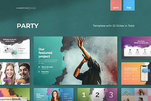 Party PowerPoint Template, a Presentation Template by Creathrive Design