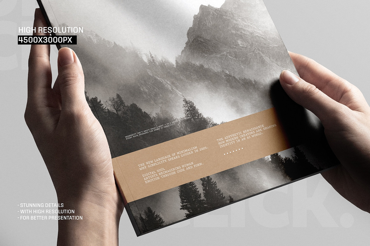A4 Magazine Holding By Hand Mockup, a Books & Magazine Mockup by Toasin ...