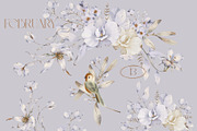 FEBRUARY Soft Floral Collection, a Seasonal Illustration by ArtMaslyana (Thumbnail 3 of 8)