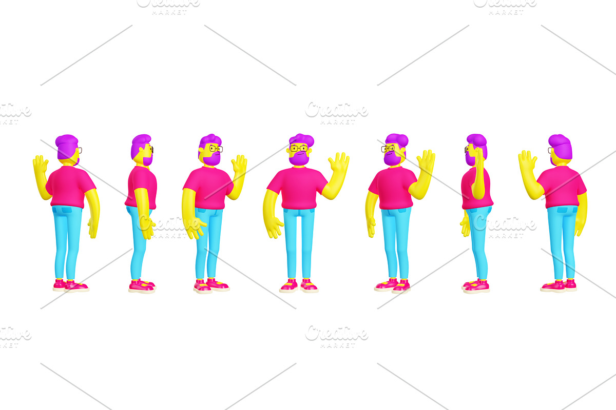 3D render, male character model, a Characters & Person 3D Model by art PVP - market