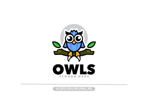 Cute owl mascot logo design, a Branding & Logo Template by Bayuktx