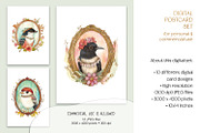 Bird Portraits Postcard Art Set, an Animal Illustration by The Dutch Lady Designs (Thumbnail 3 of 5)