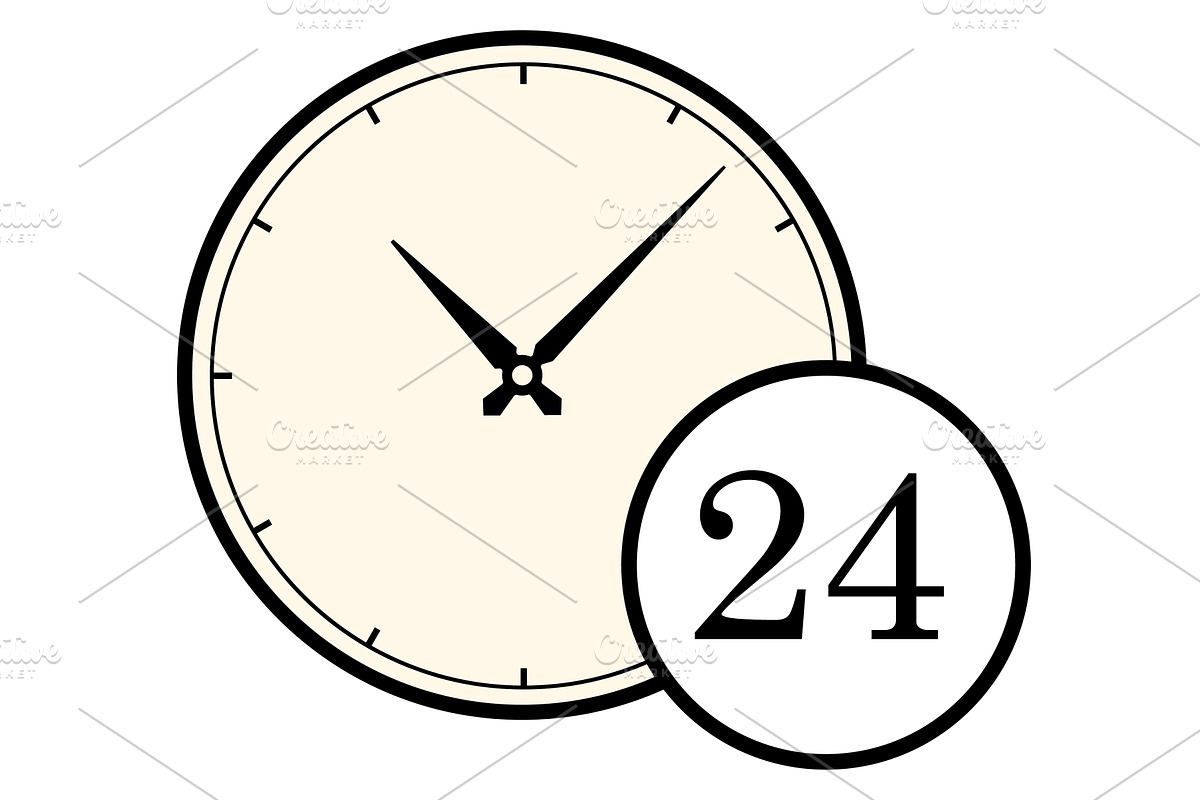 Clock icon. Time management and, a Finance Illustration by Vectorbuum