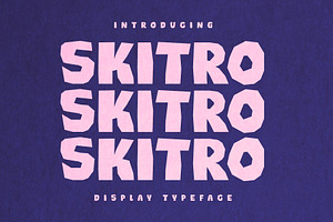 Skitro | Cutout Font