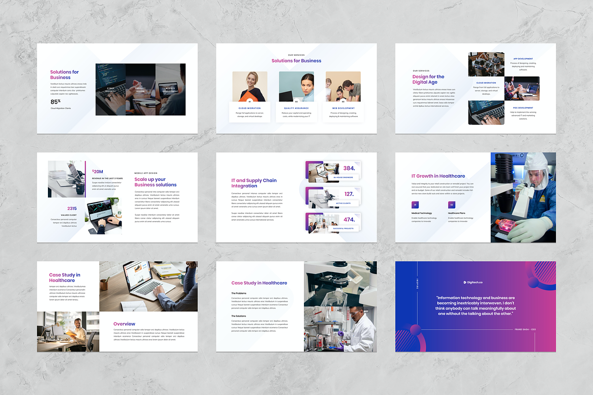 IT & Technology Keynote Presentation, a Presentation Template by Flat Icons