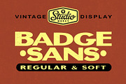 Badge Sans | Vintage Display, a Sans Serif Font by StudioWorks (Thumbnail 1 of 10)