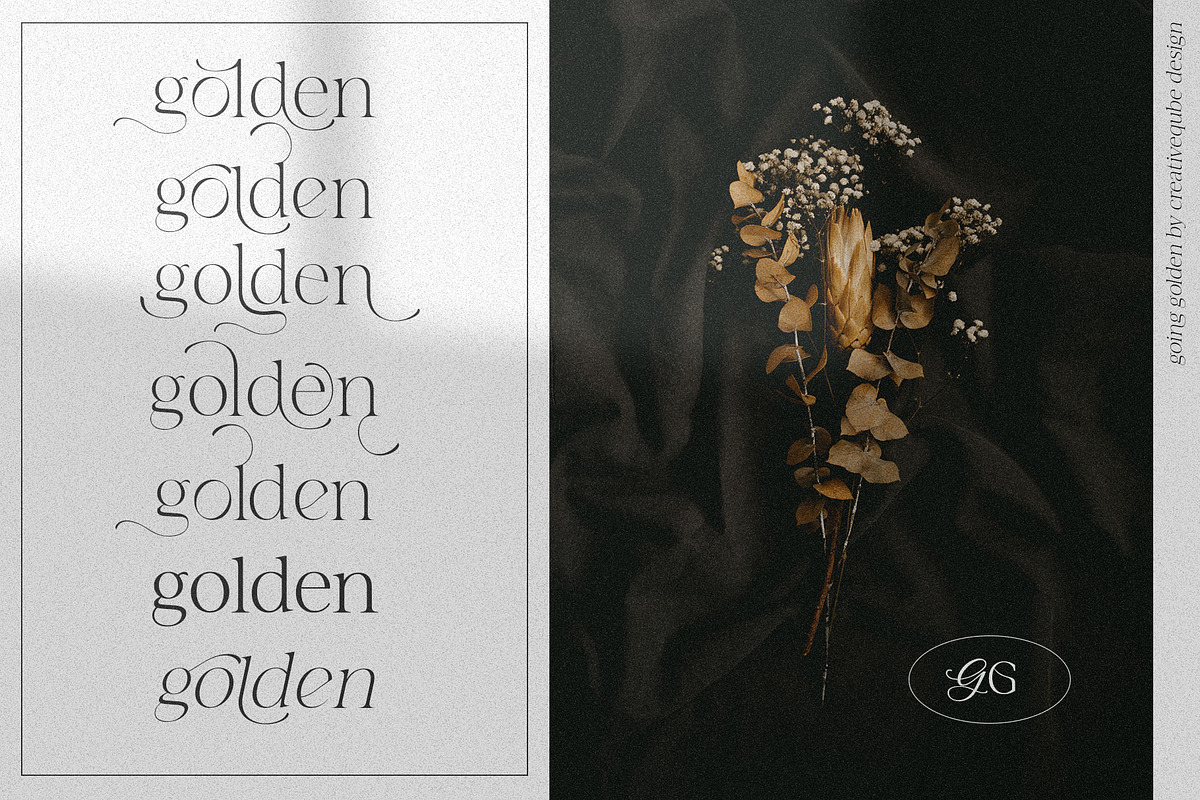 Going Golden Font Family, a Serif Font by Creativeqube Design (Photo 10 of 17)