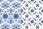 Dutch folk art seamless pattern set, a Pattern Graphic by DreamCafeArt (Thumbnail 4 of 5)
