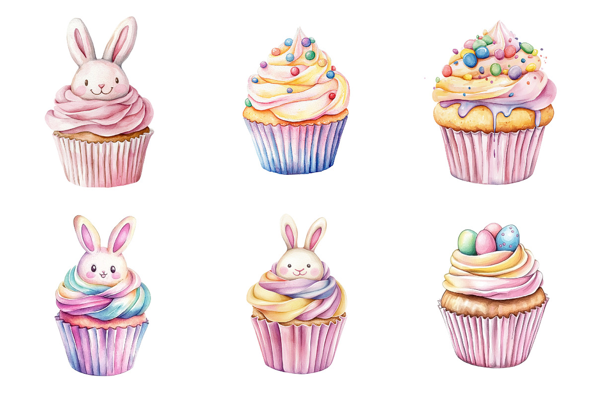 Easter Cupcakes Clipart, an Illustration by Design Market (Photo 4 of 5)