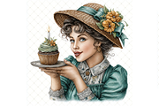 Woman Birthday Cupcake JPG, a Person Illustration by Memories By Lea (Thumbnail 15 of 17)