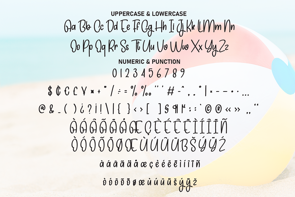 Ball Beach | Script Font, a Handwritten Font by Scratchones (Photo 7 of 8)