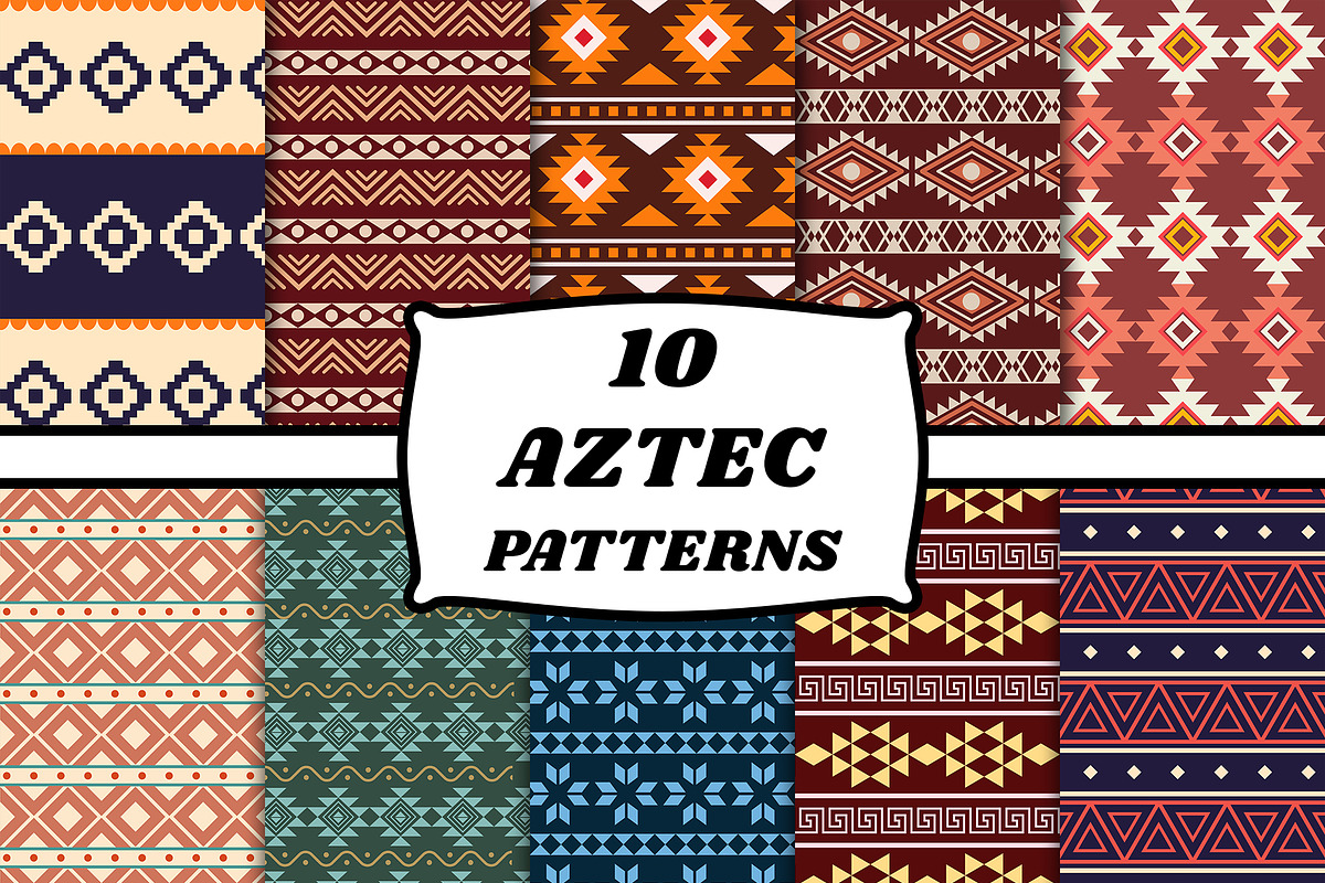 Aztec pattern set, a Pattern Graphic by TiveCreate (Photo 1 of 11)