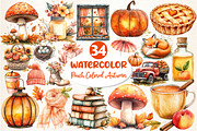Peach Colored Autumn Clipart, an Illustration by Dream Creation (Thumbnail 1 of 4)