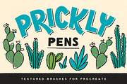 Prickly Pens for Procreate, a Brush Add-On by Jamie Bartlett (Thumbnail 1 of 4)