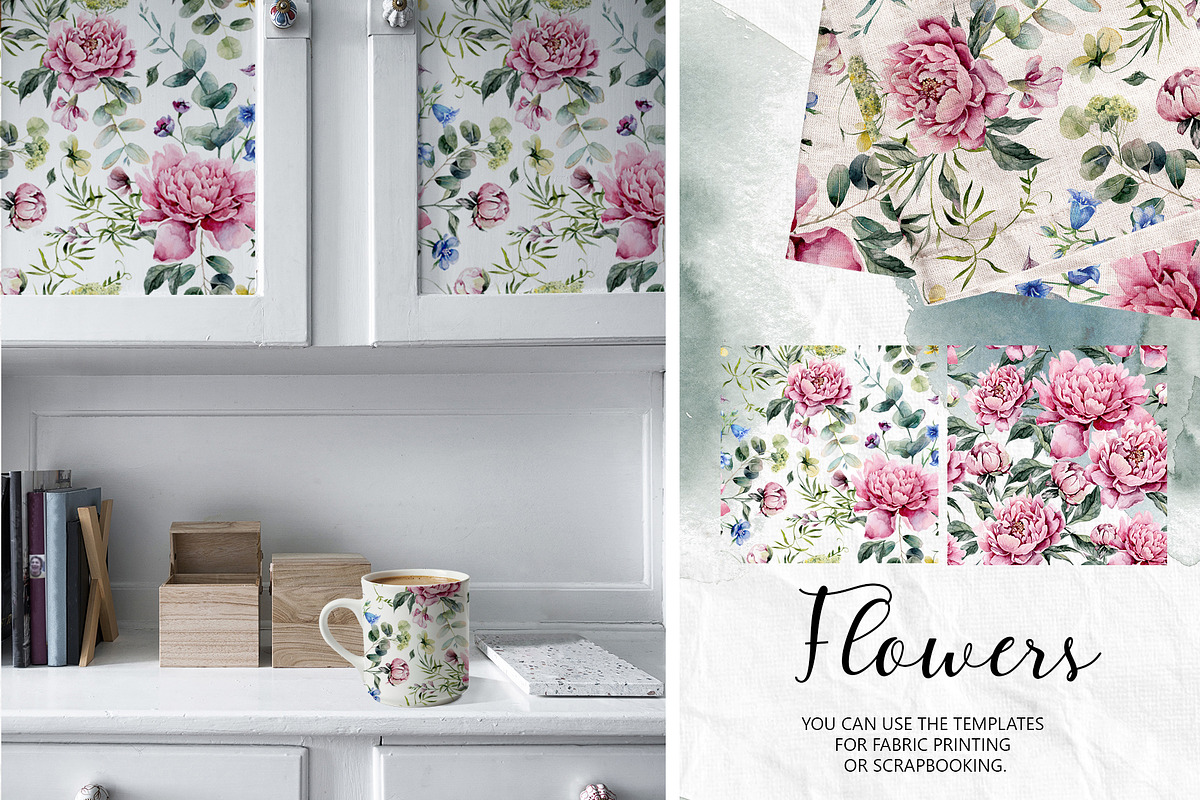 Set of watercolor flowers, a Decorative Illustration by RushkinaAntonina (Photo 4 of 11)