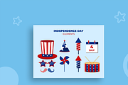 Independence Day Clipart Bundle, a Pattern Graphic by Halfcircle (Thumbnail 7 of 7)