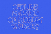 Monday Crunchy Quirky Cutout Font, a Handwritten Font by 24Design Studios (Thumbnail 9 of 9)