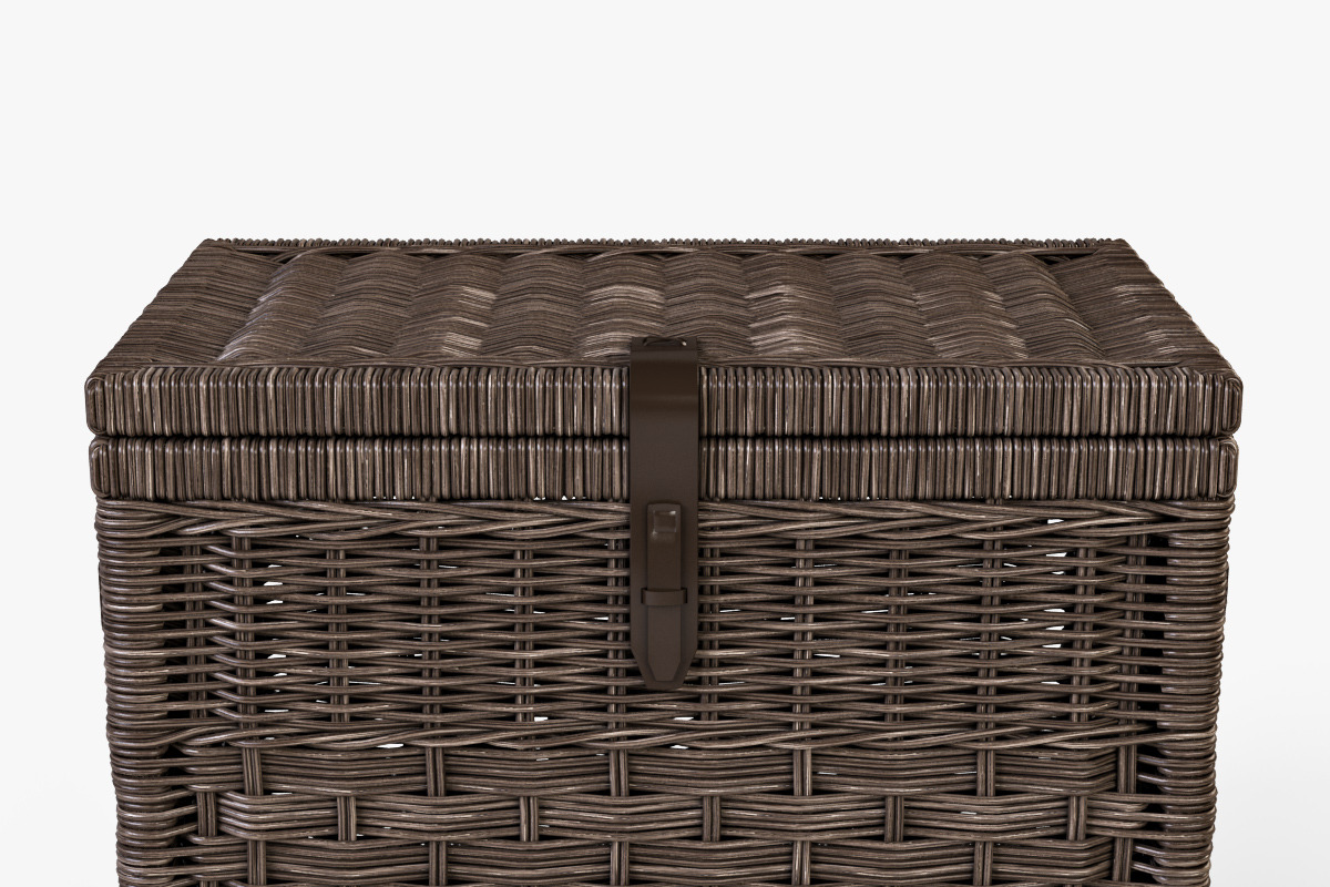 Wicker Storage Trunk 05 Walnut Brown, an Object 3D Model by Markelos (Photo 3 of 10)