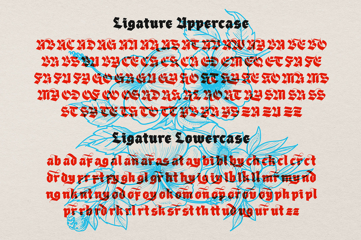 Blackther Typeface, a Blackletter Font by alit design (Photo 19 of 20)