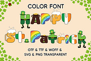 Happy St. Patrick - 6 Color Fonts, a Font by Adalin Shop (Thumbnail 1 of 14)