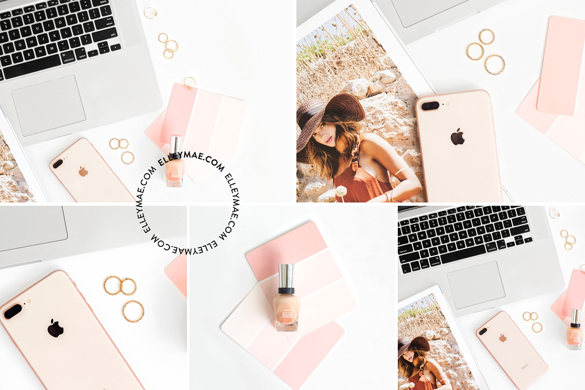 Pink Feminine Tech Stock Photo Set, a Technology Photo by Elley Mae