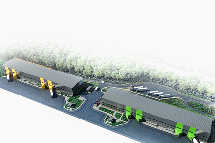 Logistics Complex Center, an Architecture 3D Model by 3DNUTS